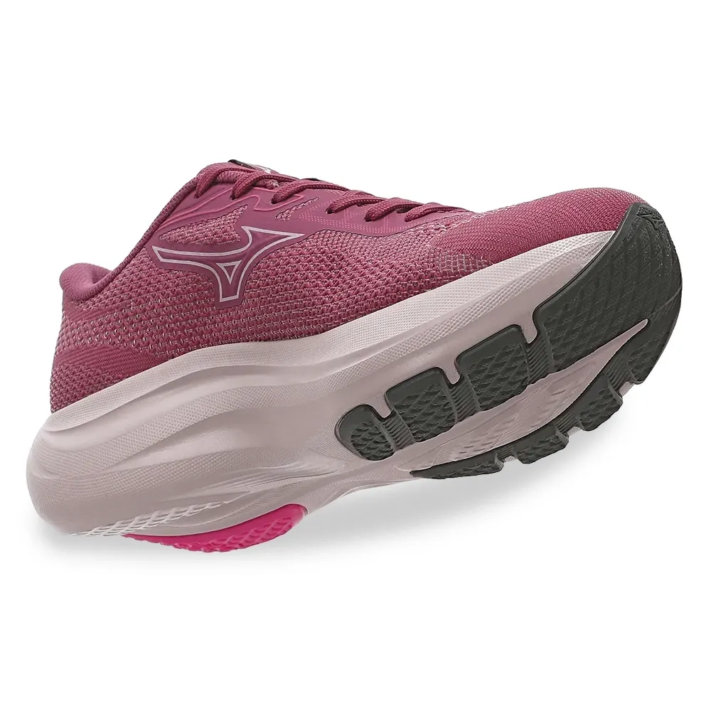 Imagem da sola do Mizuno Virtue 2 mostrando recortes de borracha e padrão de tração